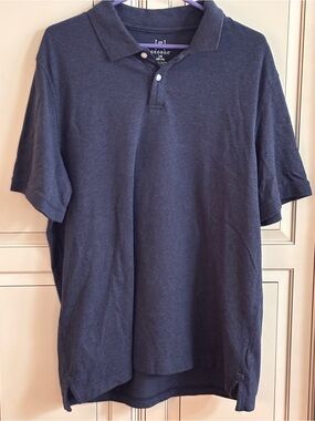 George Men's Dark Navy Polo Shirt- size L